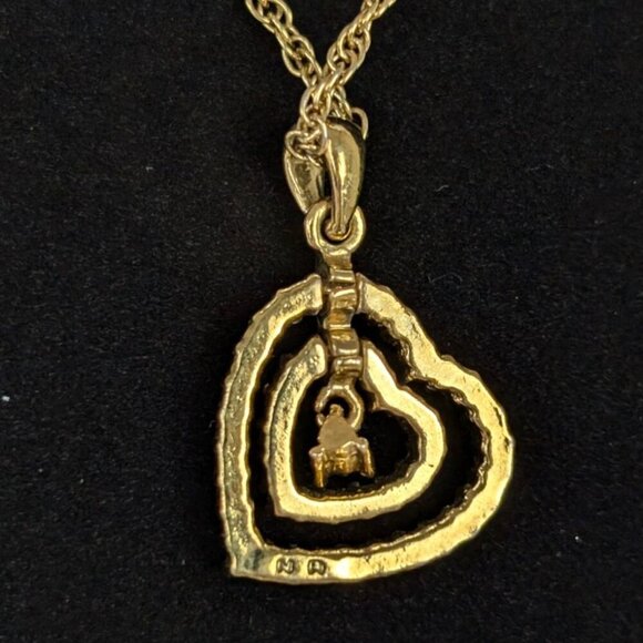 (2/$20) Vintage Avon Rope Chain Heart Pendant Necklace - Picture 4 of 6